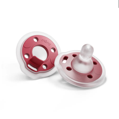 babypace breast-like pacifier 2-set - cranberry | mōmi