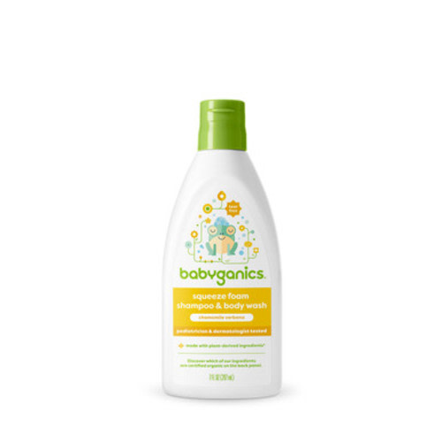 squeeze foam shampoo & body wash, chamomile verbena