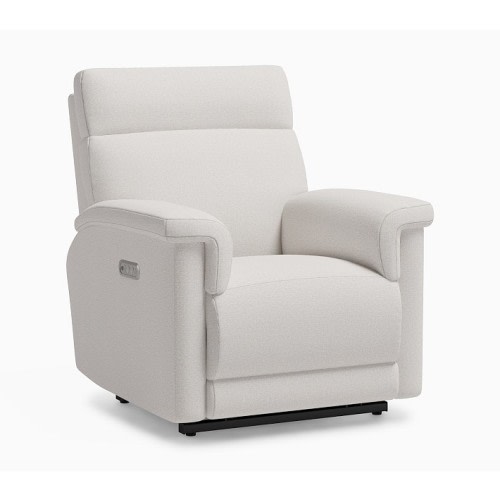 Dream Deluxe Swivel Recliner with Auto Glide Heathered Chenille Pebble