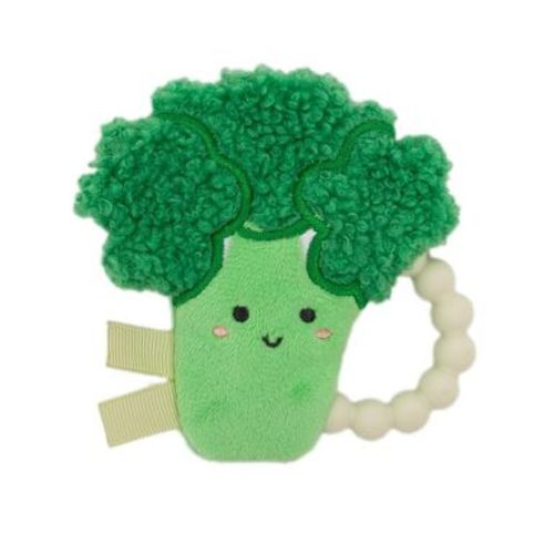 Pearhead Crinkle Baby Teether - Broccoli