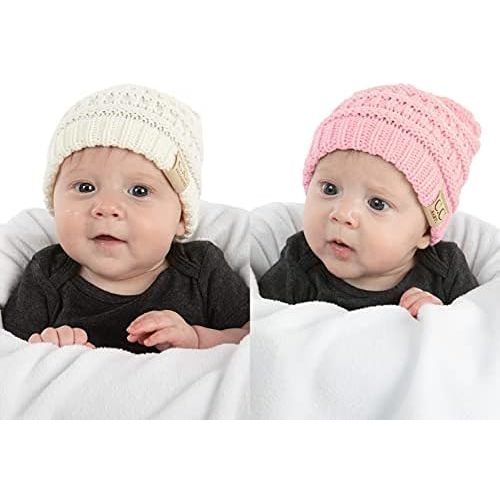 Funky Junque Baby Winter Hat – Cute Newborn Hats, Cozy Warm Infant Beanie, Soft Knit Stocking Stuffer for Babies 0–12 Months