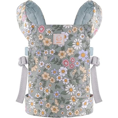 GAGAKU Baby Doll Carrier for Kids, Toy Baby Doll Sling Reborn Baby Dolls Carrier with Adjustable Straps, Doll Accessories - Green