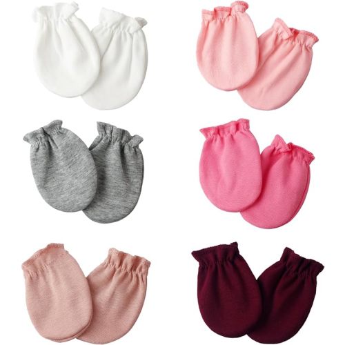 Baby Mittens 0-6 Months No Scratch 100% Cotton Gloves for Newborn Boys Girls