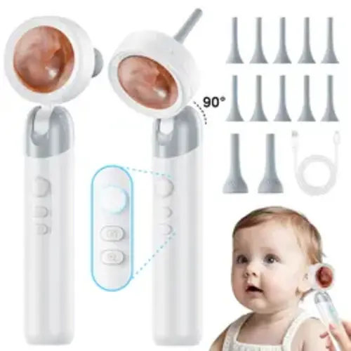 Digital Otoscope Ear Cleaning Tool with 1.4" Screen & 1080P HD Camera, 5-in-1 Earpick Flashlight with Rechargeable Battery for Adults, Kids & Pets, Fathersdaygift, Led Light, Ear Wax Removal Kit, Intelligent Ear Canal Tester - TikTok Shop