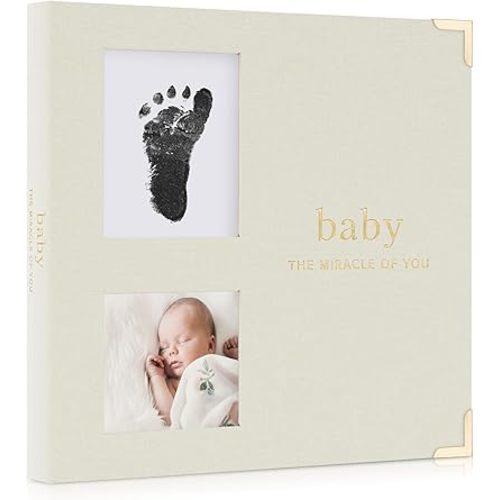 Keepsake Baby Memory Book for Boys and Girls – Timeless First 5 Year Baby Book With Photoslots – Cute Journal Scrapbook or Photo Album - Record a Milestone for Every Event from Birth to Age 5