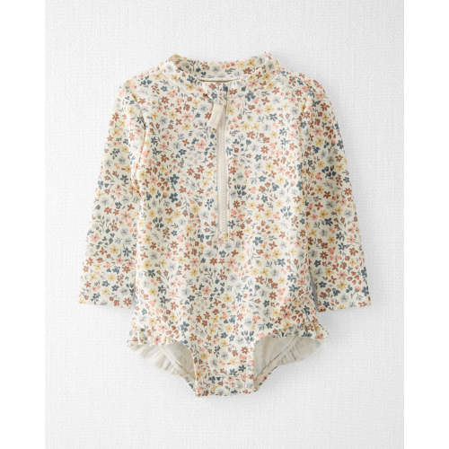 Baby Recycled 1-Piece Rashguard Swimsuit - Style,Floral Print