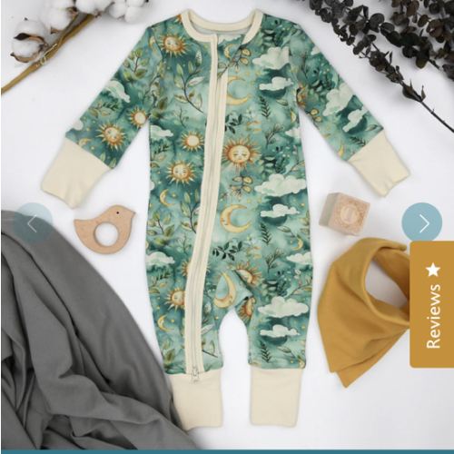 Organic Cotton Baby Pajamas 2-Way Zip Front Zipper Sleeper, Indy – Earthy