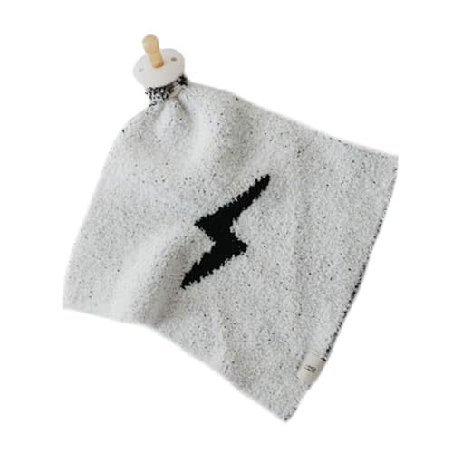 Forever French Baby | Lovey | Pacifier Holder | Lovey Gifts | Boy & Girl | Ideal for Age 0 Months & Up | Microfiber Feather Yarn | Pacifier Not Included (Lightning Bolt)
