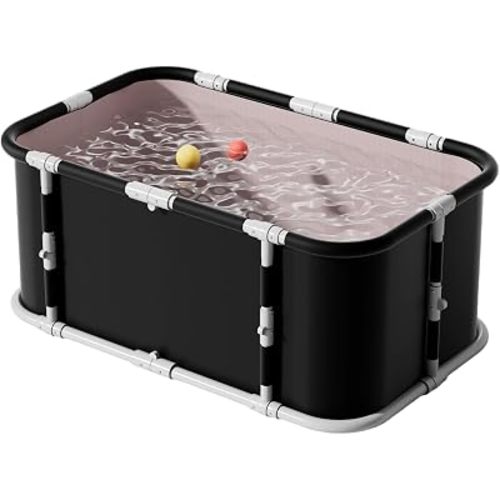 Portable Foldable Ice Bath Tub, Large Portable Soaking Bath Tub for Home Outdoors Gyms (3-piece Set)