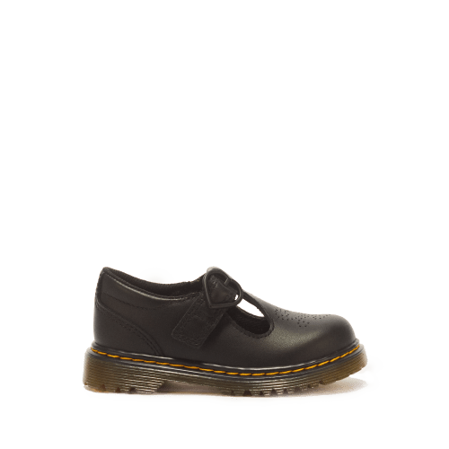 Toddler Polley II Heart Soft Leather Mary Jane Shoes in BLACK | Dr. Martens™