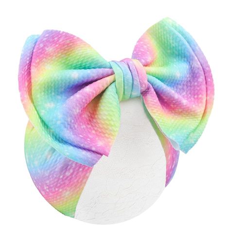 YanJie 7'' Rainbow Headbands for Baby Girls Newborn Infant Toddler Kids Hair Bows Girl Hair Accessories Dreamy Colorful Fashion Head Bow