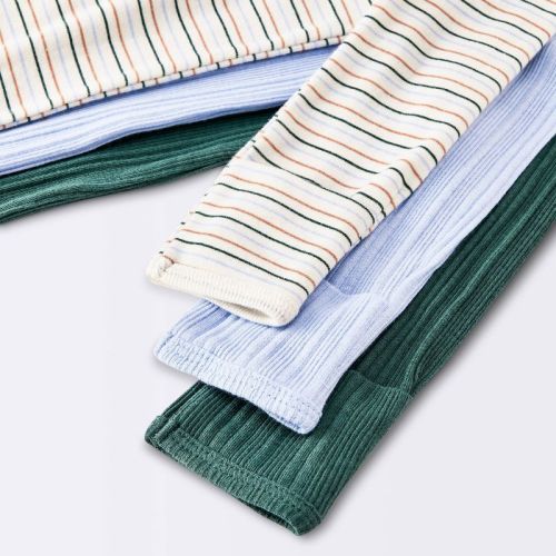 Baby Boys' 3pk Stripe Sleep N' Play Newborn - Cloud Island™ Blue/green Newborn