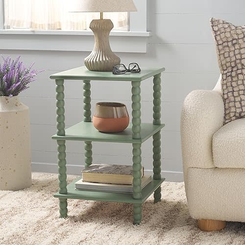 SAFAVIEH Home Collection Dilyn Sage Green 3-Shelf Accent Table