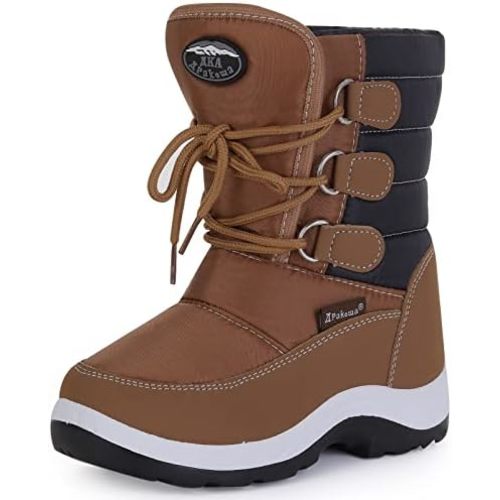 Apakowa Kids Girls Insulated Fur Winter Warm Snow Boots (Toddler/Little Kid)