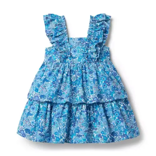 Girl Blue Margaret Annie Floral Margaret Annie Dress Made With Liberty Fabric by Janie and Jack