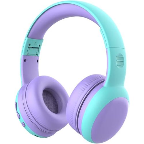gorsun Kids Bluetooth Headphones, AUX Cord,(Purple)