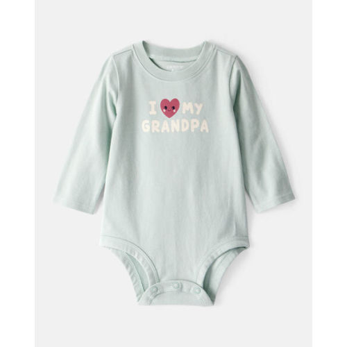 Baby Girl Cotton Long-Sleeve Graphic Bodysuit - Blue - Carter's | Carter's
