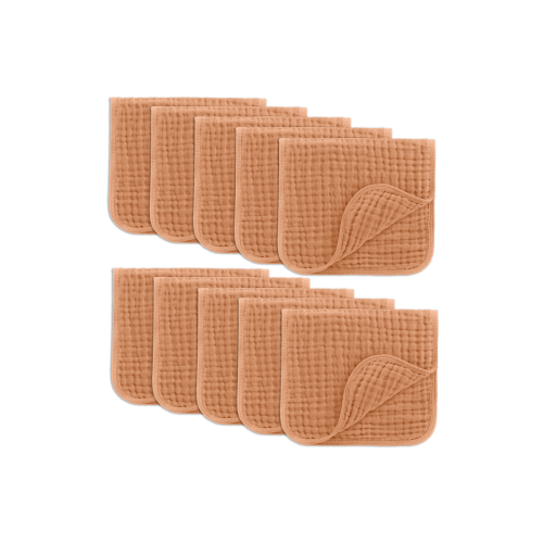Muslin Burp Cloths - Pack of 10