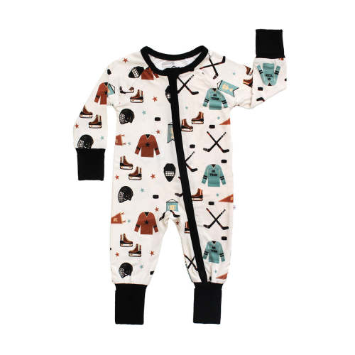 Hat Trick Hockey Bamboo Convertible Footie Romper – Emerson and Friends