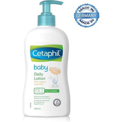 Cetaphil Baby Daily Body Lotion with Organic Calendula, Sweet Almond Oil, 13.5 Oz