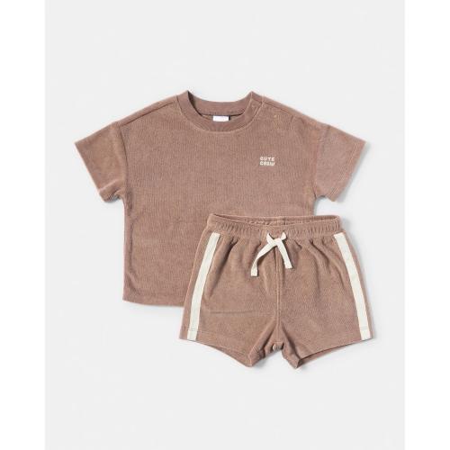 2 Piece Short Sleeve Terry Towel Set - Kmart