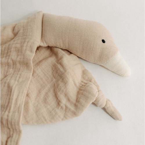 Goose Lovey Security Blanket, Organic Cotton Sand Dune - Piper&Cloth Plush | Maisonette