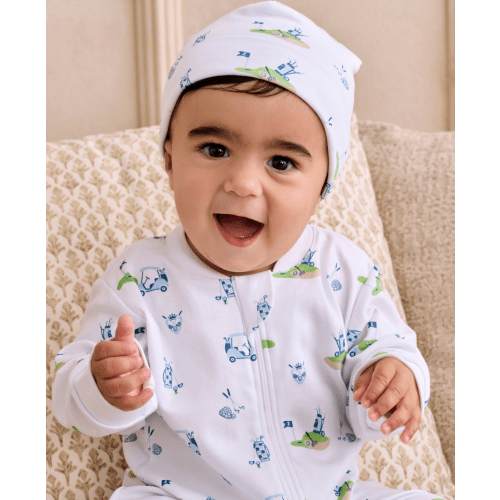 Golf Championship Blue Zip Footie (6-9 Months)
