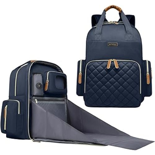 Diaper Bag Backpack with Changing Station, Baby Diaper Bag Organizer for Moms Dads Large Baby Changing Bags