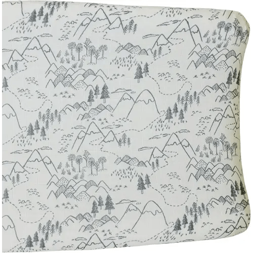 Mebie Baby Changing Pad, Summit, 100% Muslin Cotton Changing Table Pad Cover for Baby Boy and Girl, Designer Nursery Decor Covers, Diaper Changing Pad Cover for Changing Station