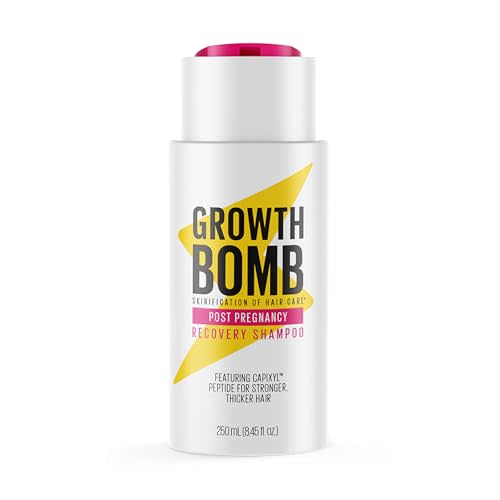 Growth Bomb Post Pregnancy Recovery Shampoo, With Biotin - 250mL | Moisturizing Hair Growth Shampoo, Thickening Hair Wash for Full Hair, For Women's Hair Loss & Thinning Hair