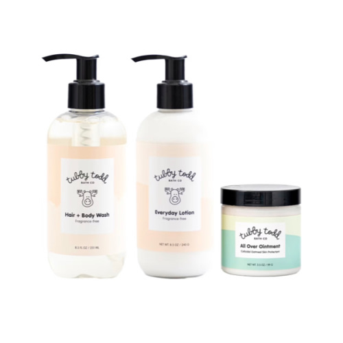 TUBBY TODD 3-Step Baby Bath & Skincare Routine - The Regulars Bundle - 8.5oz Baby Shampoo and Body Wash, 8.5oz Everyday Lotion & 3.5oz All Over Ointment - Fragrance-Free