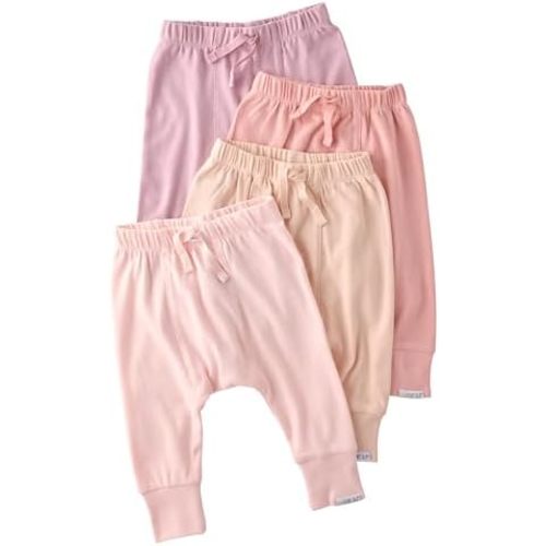 Unisex-Baby Jordan 4-Pack Jogger Pants 100% Organic Cotton Bottoms for Boys & Girls