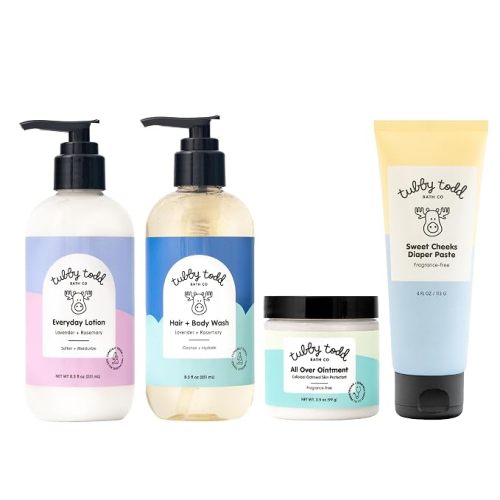 Tubby Todd Baby Bath and Skincare Kit, The Baby Bundle Gift Set