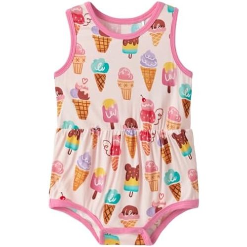 Baby Girl Bodysuit Toddler Infant Sleeveless Snap Clothes Girls Summer Outfit Jumpsuit Bamboo Viscose