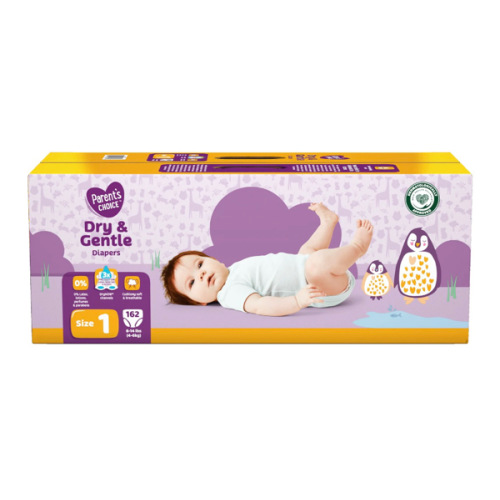 Parent's Choice Dry & Gentle Diapers Size 1, 162 Count (Select for More Options) HSA/FSA Eligible - Walmart.com