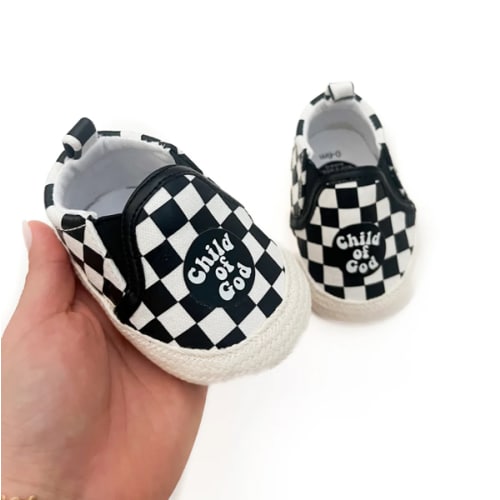 Child of God Checkered Baby Shoe