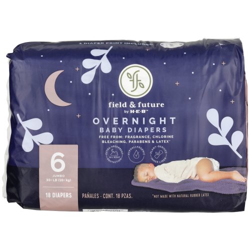 Field & Future by H-E-B Small Pack Baby Overnight Diapers - Size 6
