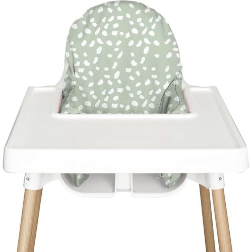 Nibble and Rest Highchair Insert Cover, Compatible for IKEA Antilop Highchair, High Chair Accessories Stain-Proof and Wipeable Insert Cover (Cushion NOT Included)(Sagedots)