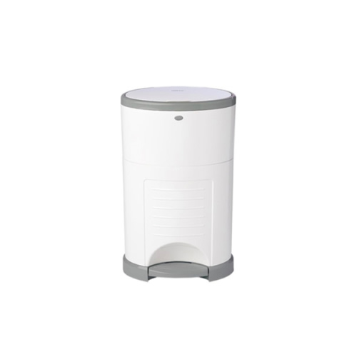 Diaper Dekor Classic Hands-Free Diaper Pail | Easiest to Use | Just Step – Drop – Done | Doesn’t Absorb Odors | Most Economical Refill System | 70% Recycled Materials | EKO White