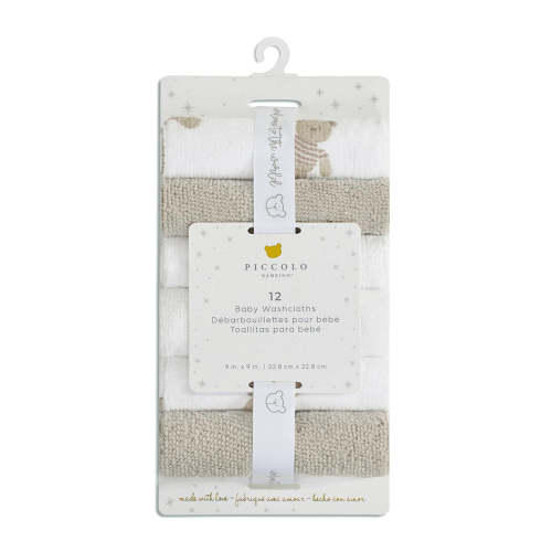 Débarbouillettes (12) - Ours Beige - Piccolo Bambino – CLÉMENT