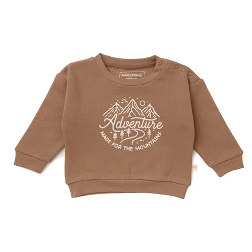 MakeMake Organics GOTS Certified Organic Cotton Sweatshirt Baby Toddler Young Kids Boys Girls Pullover Sweater