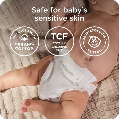 HealthyBaby Certified Safe Organic Cotton Enhanced Diapers - Size 4 - 50ct
