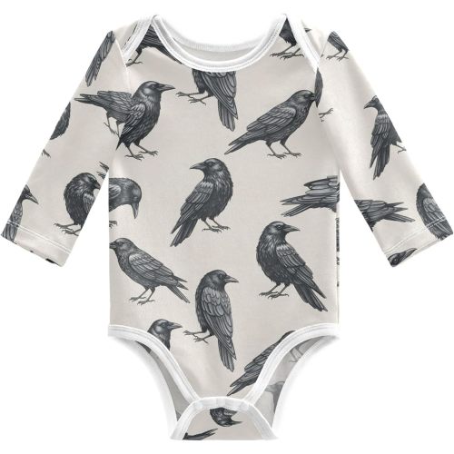 Baby Girls Boys Bodysuit Cotton Long Sleeve Rompers One Piece Baby Clothes Outfits for Newborn Infant 0-24 Month