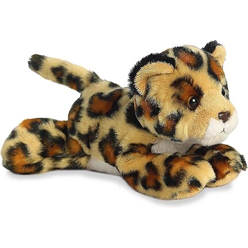 Aurora® Adorable Mini Flopsie™ Amazon Jaguar™ Stuffed Animal - Playful Ease - Timeless Companions - Brown 8 Inches