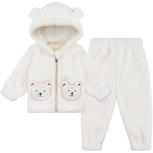 Baby Girl Clothes Newborn Boy Outfits Suit Fleece Jacket Pants Winter Coats 2PCS