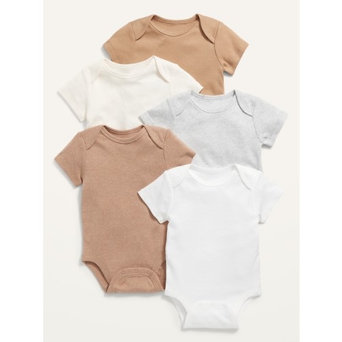Unisex Short-Sleeve Bodysuit 5-Pack for Baby
