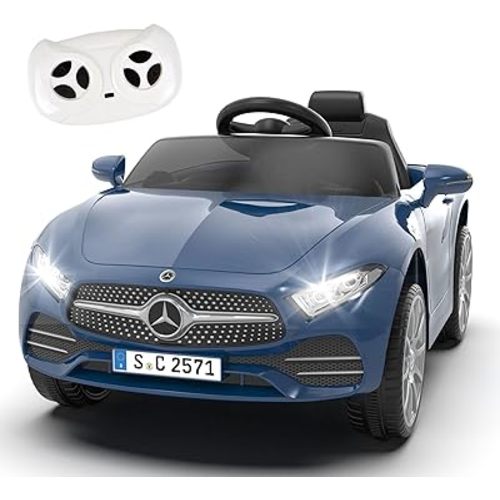 Licensed Mercedes-Benz CLS 350 12V Ride On Car Truck for Kids, Ride on Toys for Toddlers w/Parent Control, Spring Suspension, Power Wheels for Girls w/Bluetooth, Music, LED Lights (Blue)