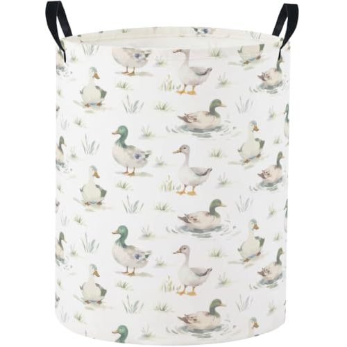 Baby Laundry Basket Baby Nursery Hamper Kids Laundry Basket Toy Storage Bin for Boys Room Decor Gift Baskets for Bedroom Bathroom(Duck)