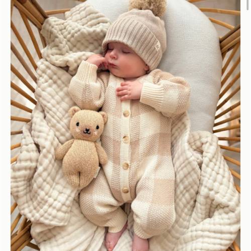 Gingham Knit Jumpsuit