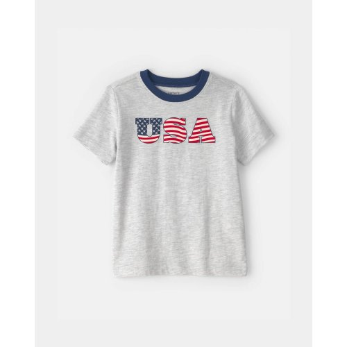 Toddler Fourth Of July USA Graphic Tee - Grey | Carter's